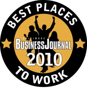 Baltimore Business Journals Best Places To Work 2010